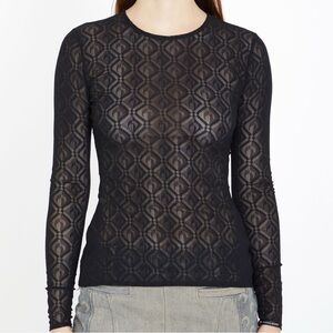 COPY - Marine Serre MOON DIAMANT MESH JACQUARD SECOND SKIN TOP